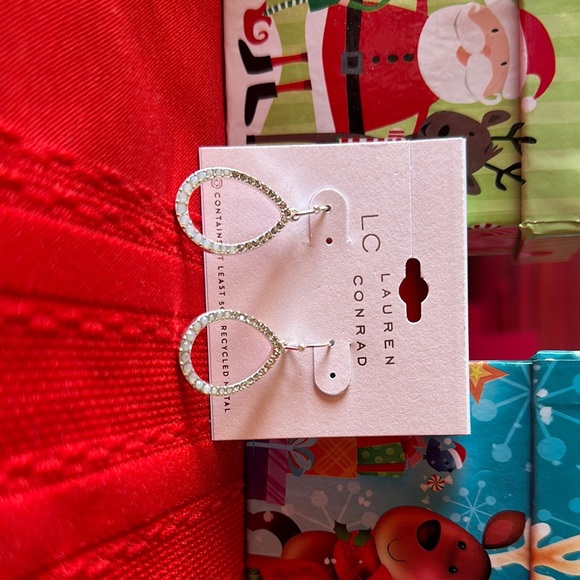LC Lauren Conrad Silver Teardrop Earrings for Kids - Picture 2 of 4